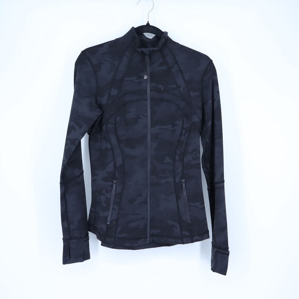 Lululemon Full Zip Define Jacket Black Heritage Camo Deep Coal Active Women's 8